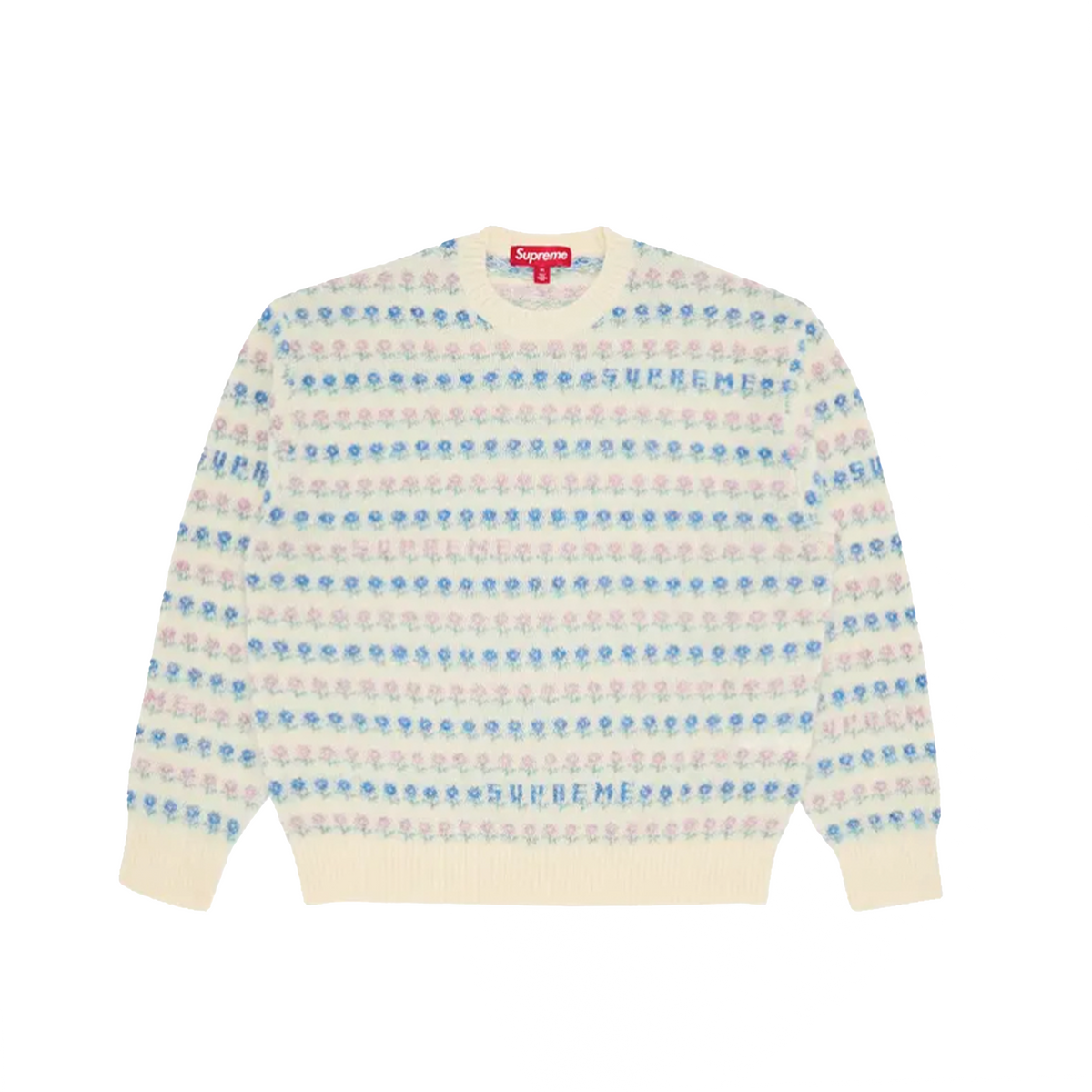 トップス Supreme Flowers llic Sweater Ivory S Supreme Flowers