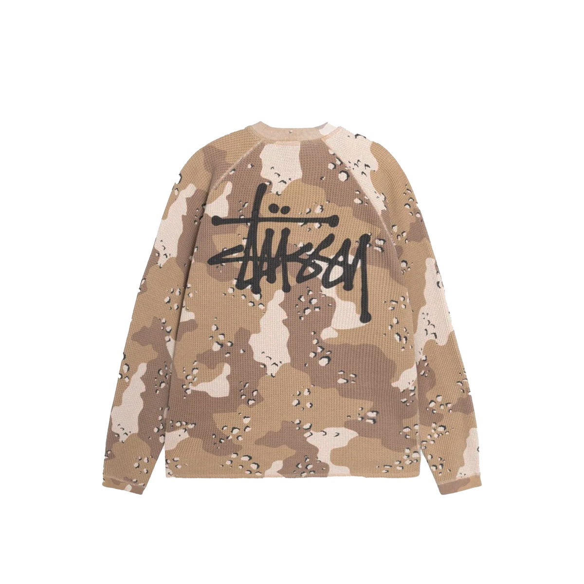 Stussy Raglan Thermal Basic Stock Desert Camo – Story Cape Town