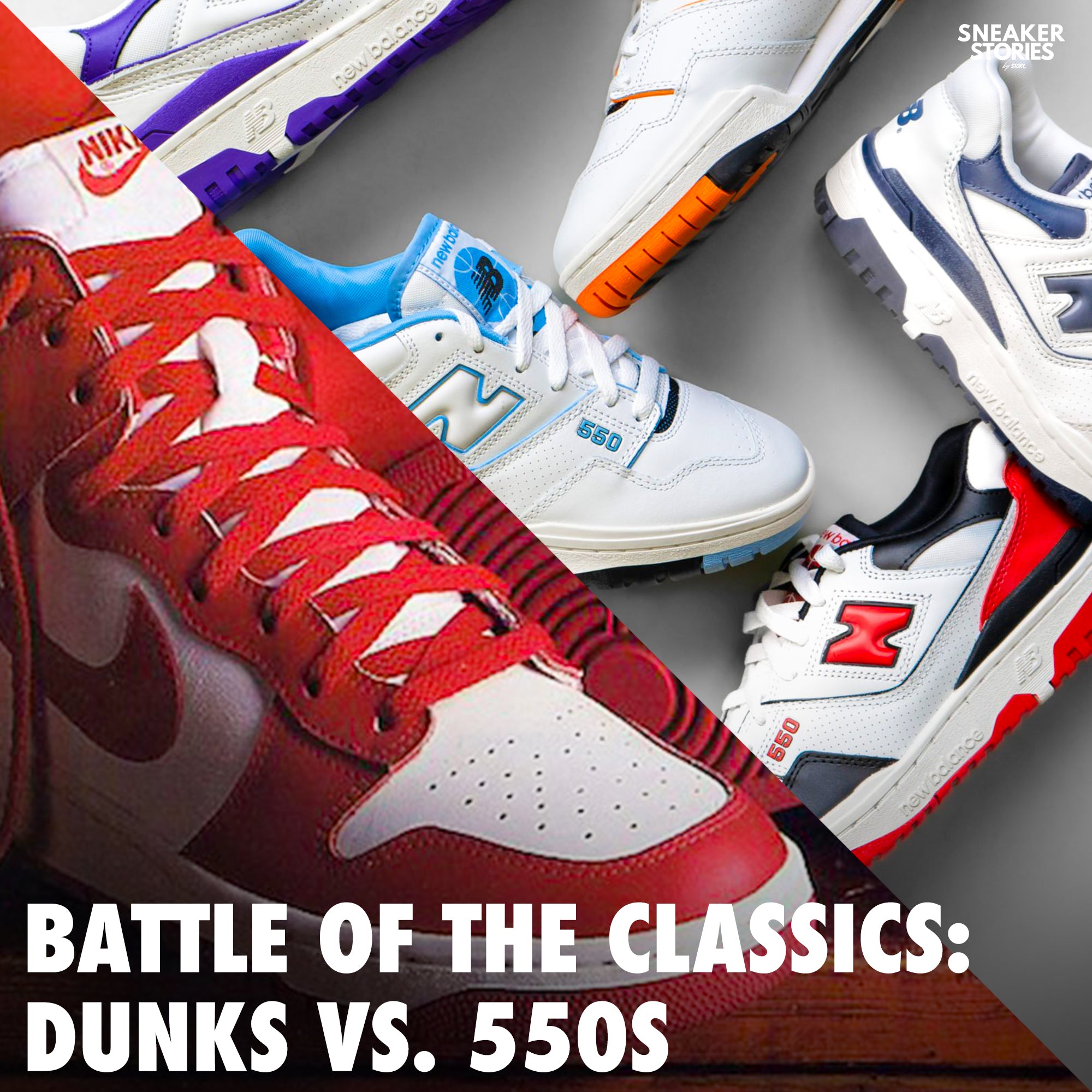 Battle of the Classics: Dunks vs. 550s - Who Will Reign Supreme?