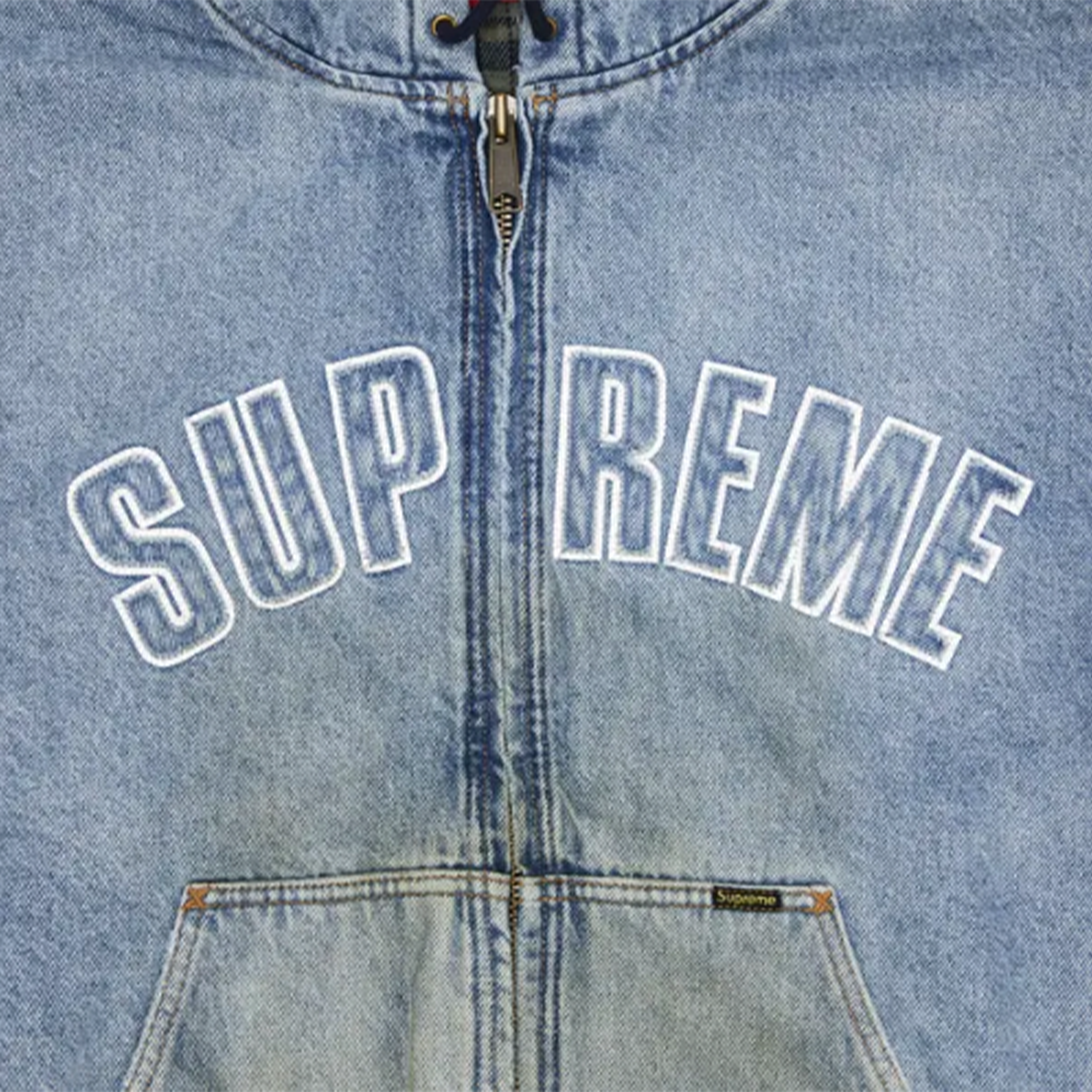Supreme Reflective Arc Hooded Work Jacket Denim – Story Cape