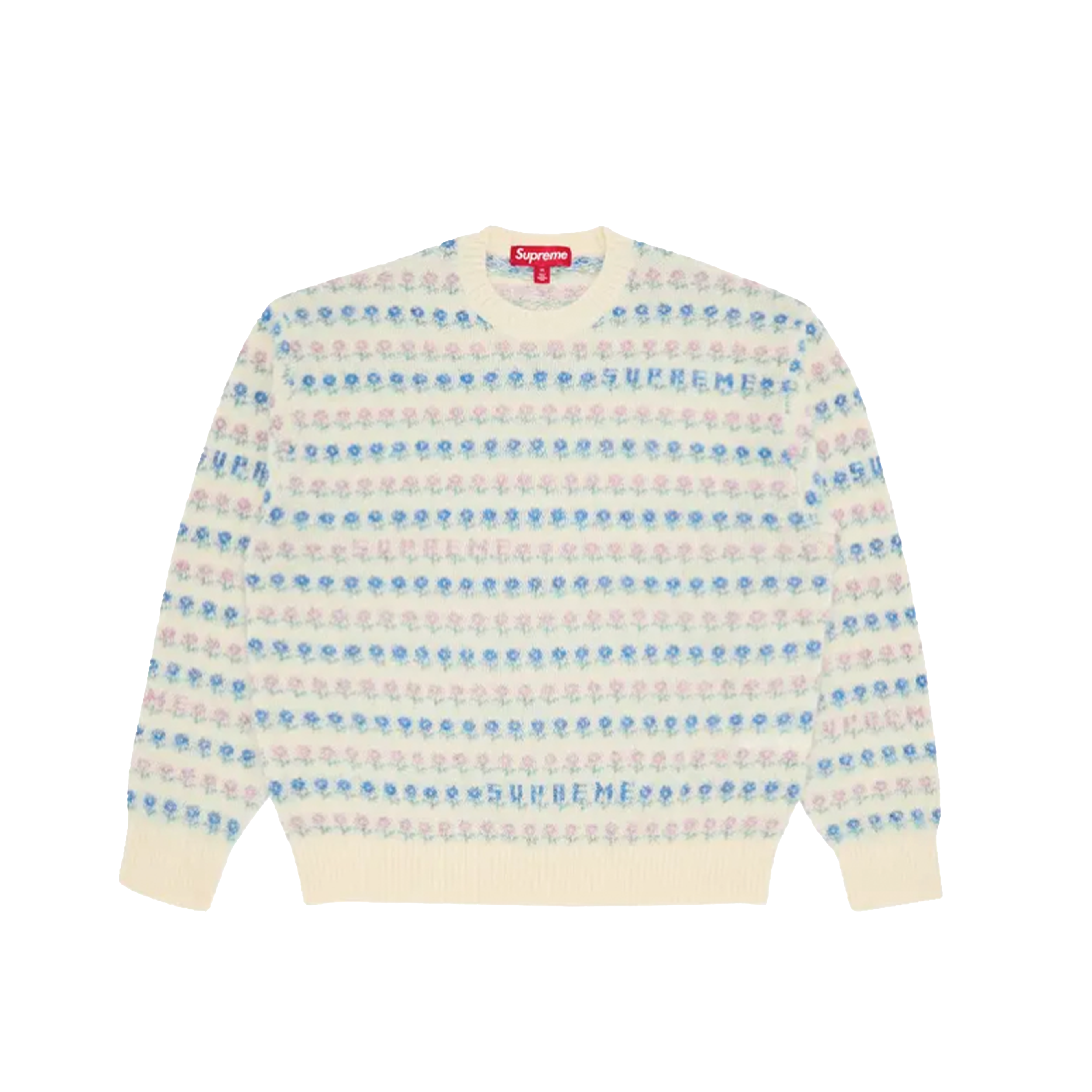 Supreme Flowers Metallic Sweater Ivory – Story Cape Town Supreme Flowers Metallic Sweater Ivory – Story Cape Town