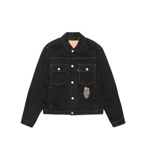 Stussy x Levi's Crispy Rinse Trucker Jacket Black/Brown