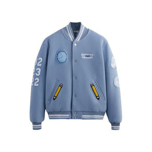 Kith x Invisible Friends Wool Varsity Jacket Larimar