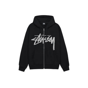 Stussy Stock Zip Hoodie Black
