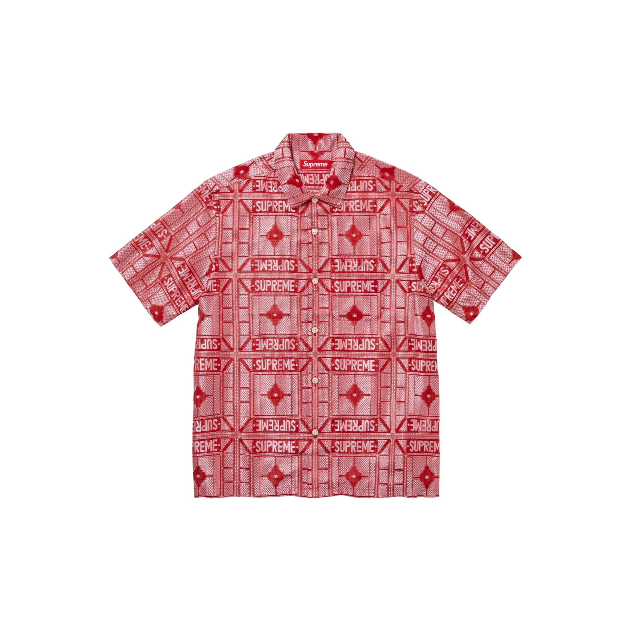 Supreme Tray Jacquard 引き起こす S/S Shirt Black S