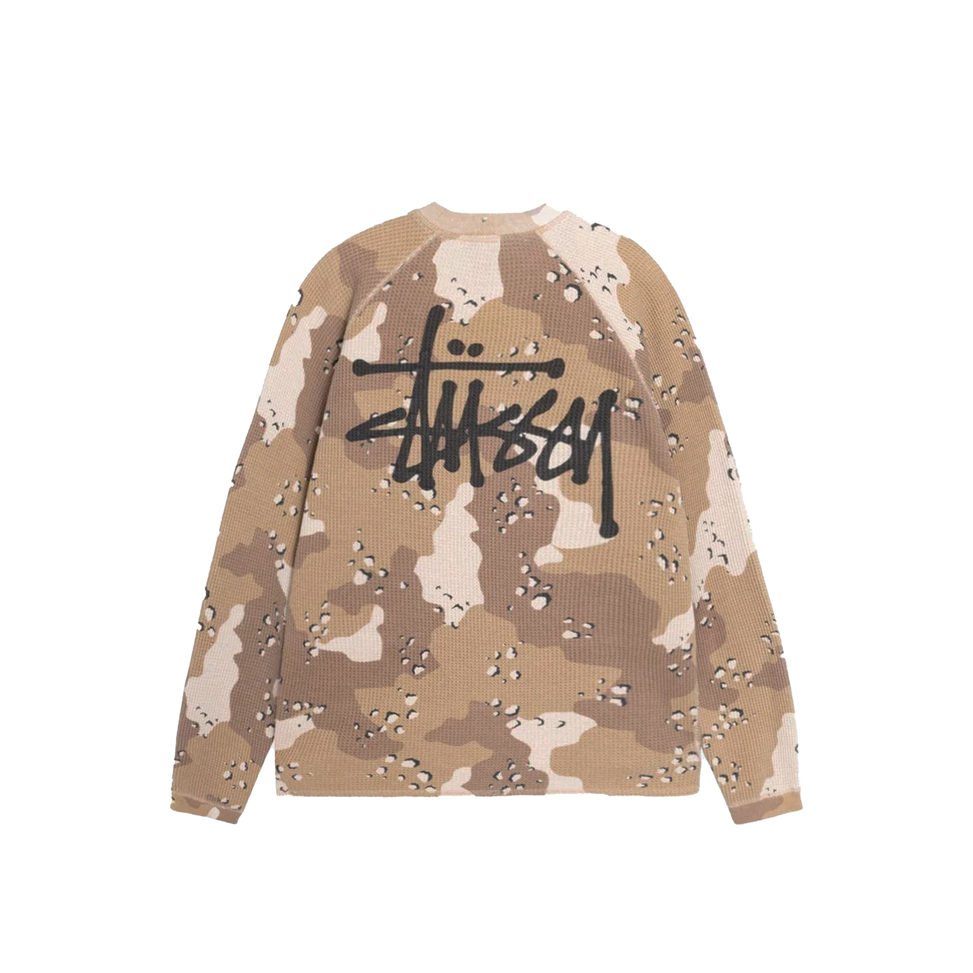 Stussy Raglan Thermal Basic Stock Desert Camo – Story Cape Town