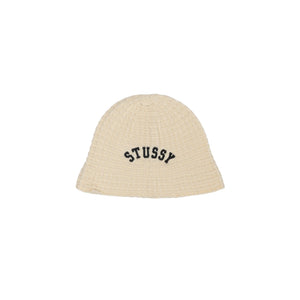 Stussy Bucket Hat Waffle Knit Bone