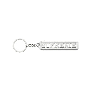 Supreme Slide Keychain Silver