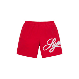 Supreme Mesh Script Water Short Red