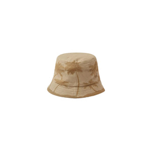 Palm Angels Allover Palms Bucket Hat Beige/Sand