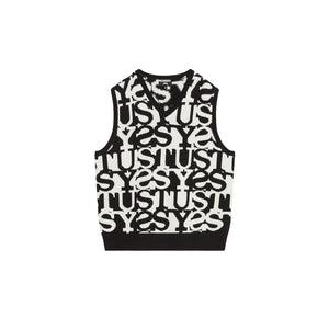 Stussy Stacked Sweater Vest Black