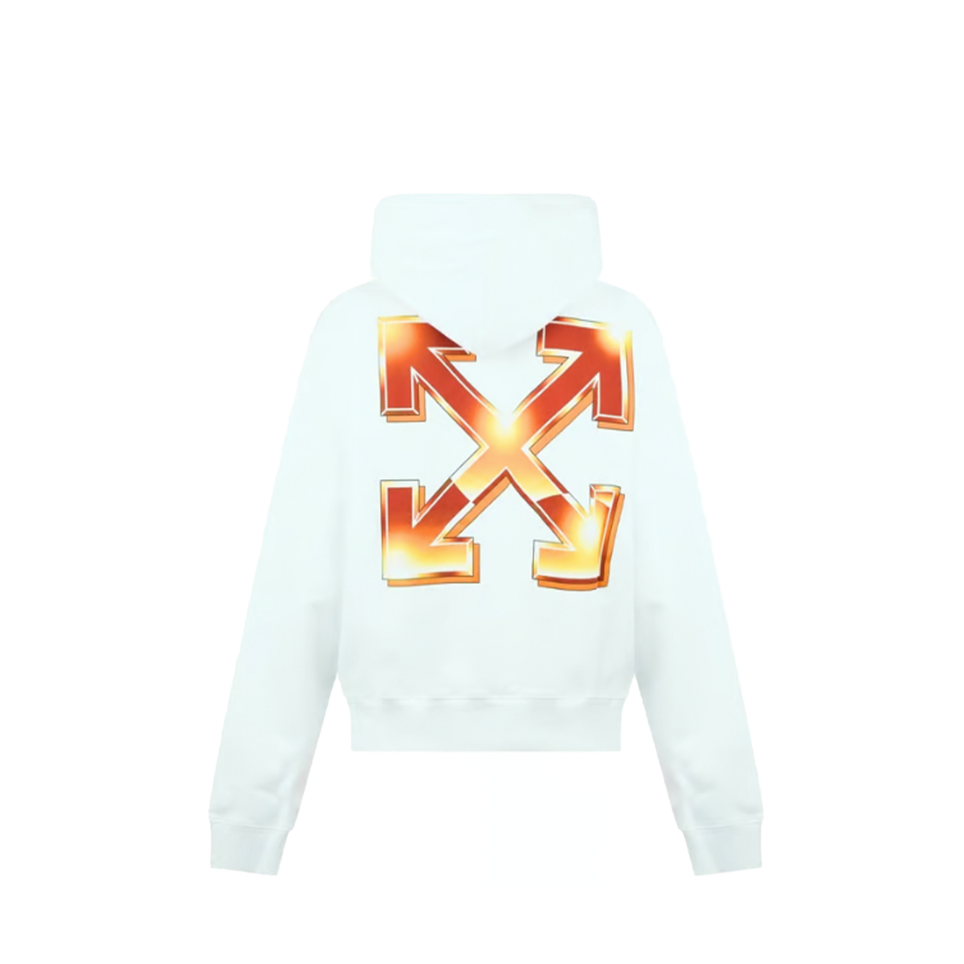 Off-White Orange Metal Arrow Logo Skate White Hoodie – Story Cape Town