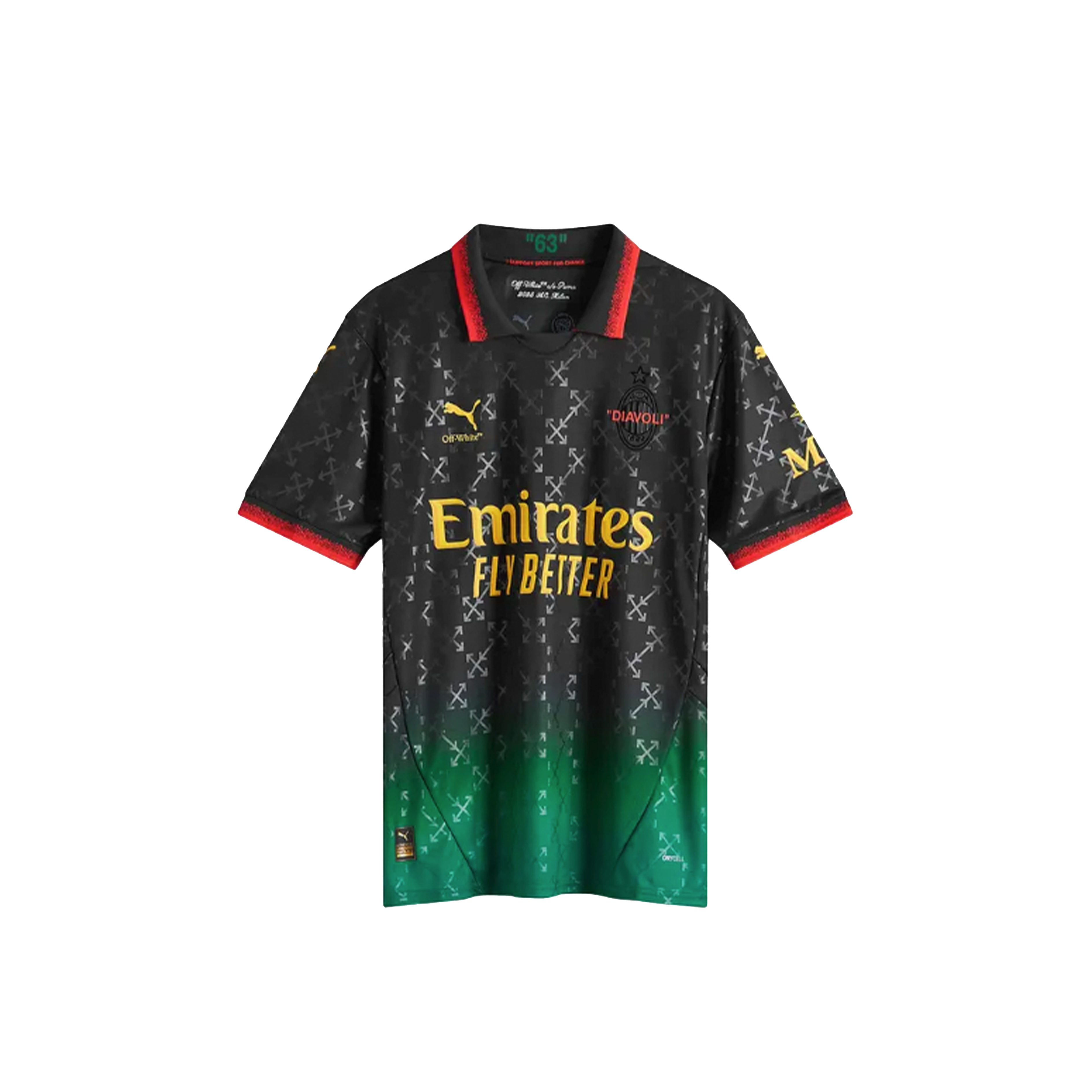 Puma x AC Milan x OFF-white コラボ　XLサイズ AC MILAN x OFF-WHITE™ Authentic Men's Soccer Jersey | PUMA