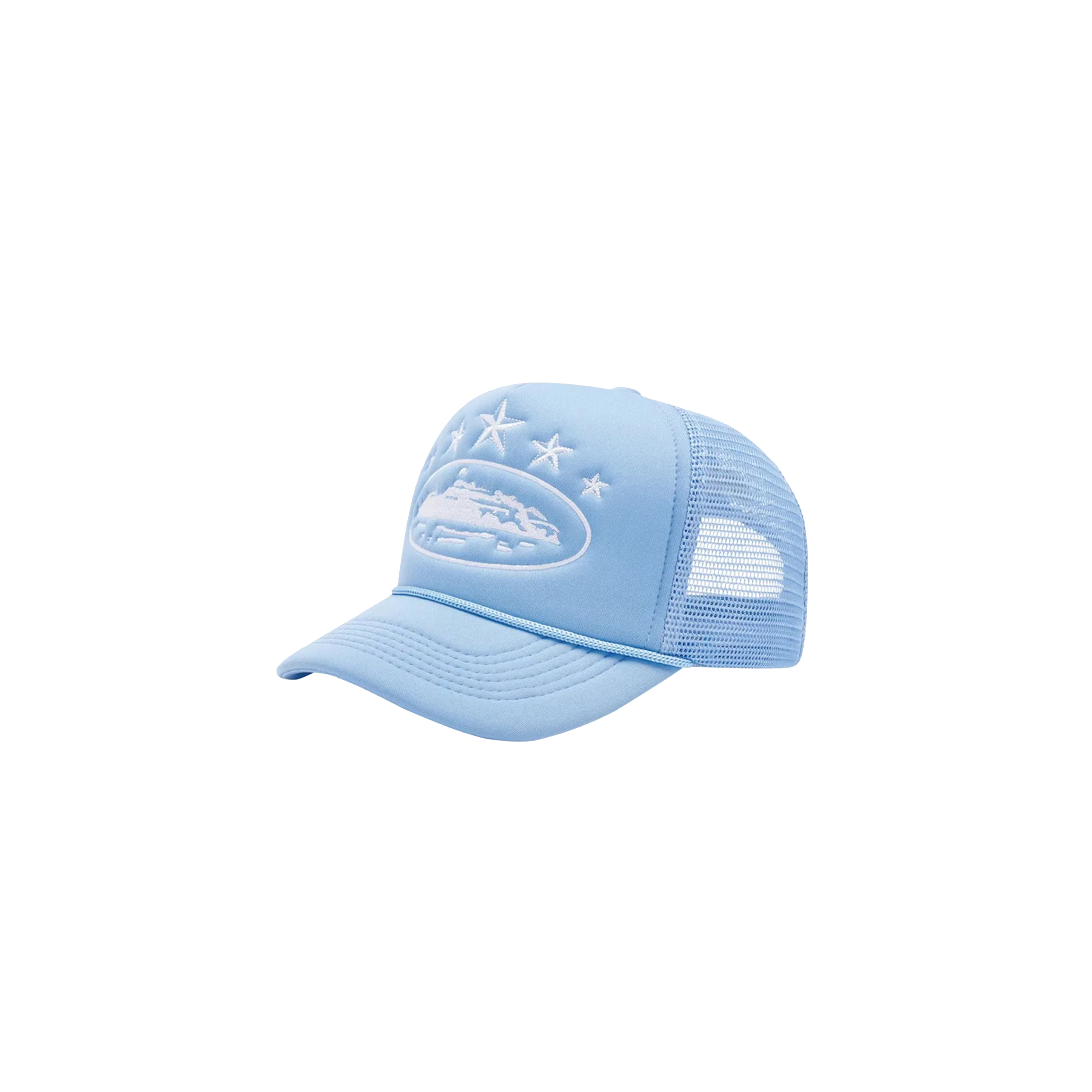 Corteiz 5 Starz Alcatraz Trucker Baby Blue – Story Cape Town