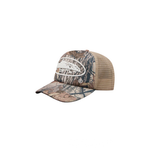 Corteiz Island Puff Print Trucker Hat Forest Camo
