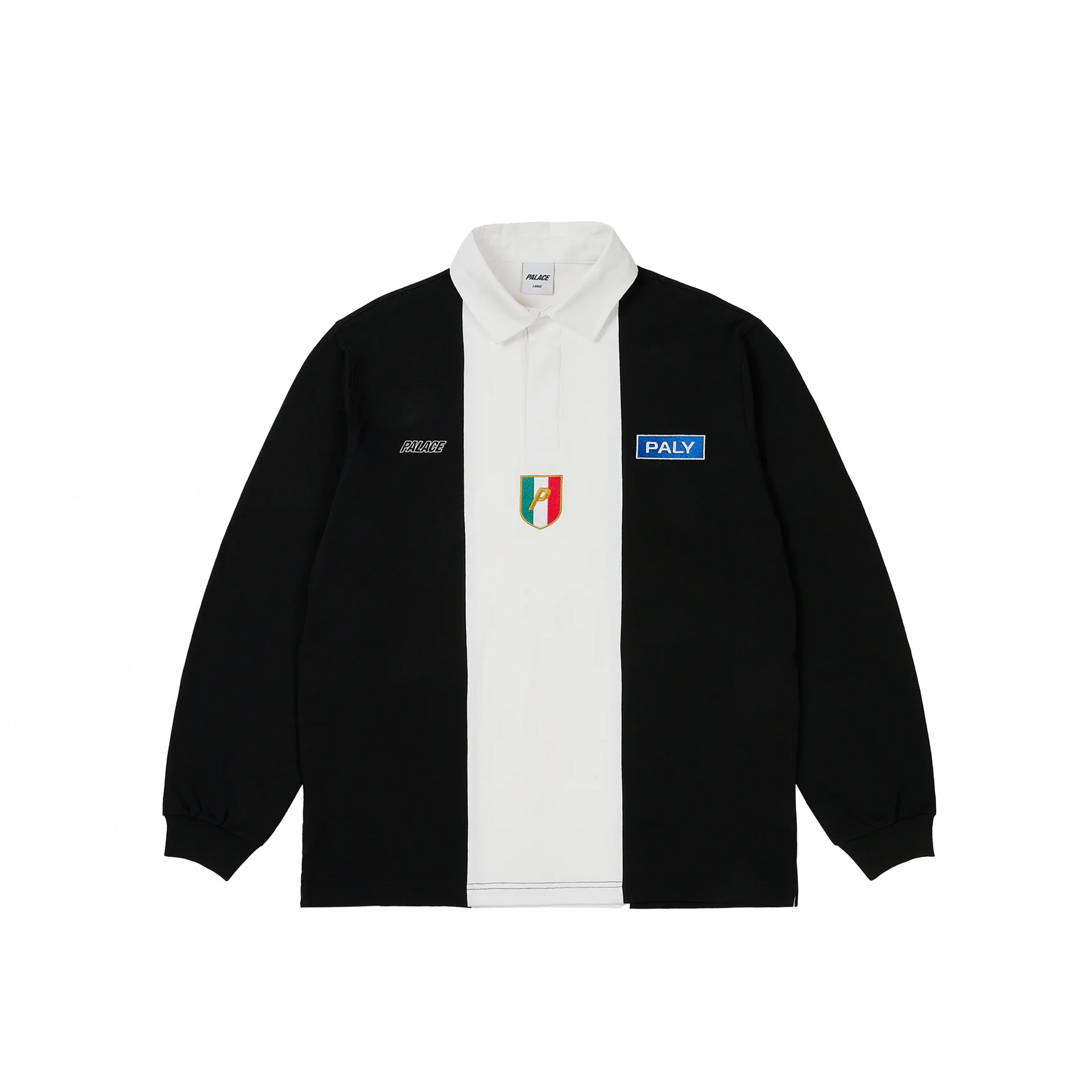 トップス PALACE PATCHWORK RUGBY BLACK POLARTEC PATCH UP RUGBY | PALACE SKATEBOARDS