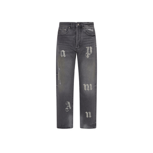 Palm Angels BW Logo Patch 5 Pocket Black