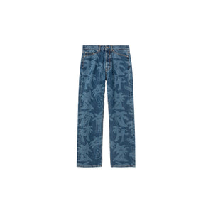 Palm Angels Palmity Allover Laser Denim Blue