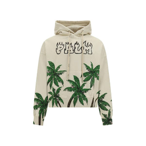 Palm Angels Palms & Skull Vintage Hoodie White/Green