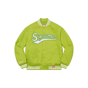 Supreme Mitchell & Ness Doughboy Twill Varsity Jacket Green