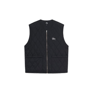 Stussy Diamond Quilted Vest Black