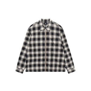 Stussy Eddie Plaid Zip Shirt Black