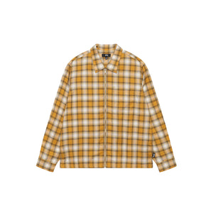Stussy Eddie Plaid Zip Shirt Mustard