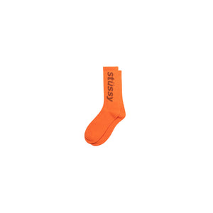 Stussy Helvetica Crew Socks Orange/Brown