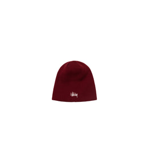 Stussy Basic Skullcap Beanie Burgundy