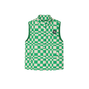 Stussy Sabi Checker Puff Vest Green