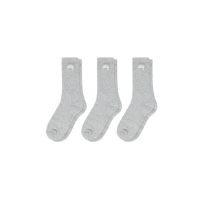 Stussy Stock Crew Sock – 3 Pack Grey Heather