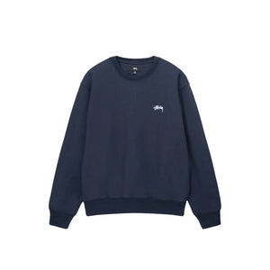 Stussy Stock Logo Crew Sweat Navy
