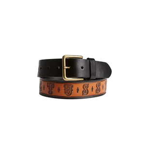Stussy x Levi's Embossed Leather Belt Black