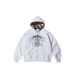 Supreme MM6 Maison Margiela Zip Up Hooded Sweatshirt Ash Grey