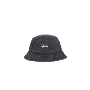 Stussy Washed Stock Bucket Hat Black