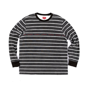 Supreme Striped L/S Top Black