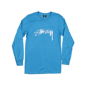Stussy Smooth Stock L/S Top Ocean Blue