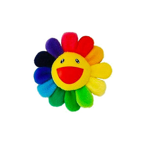 Takashi Murakami Flower Plush Pin Rainbow/Yellow