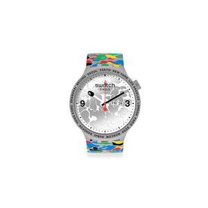 Swatch X Bape Tokyo Grigio Gray Argento Multi Camo