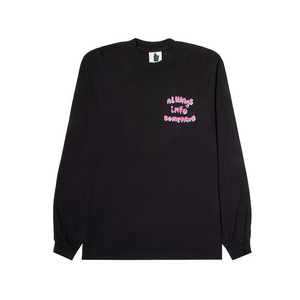 Real Bad Man Always Into Something L/S Tee Black