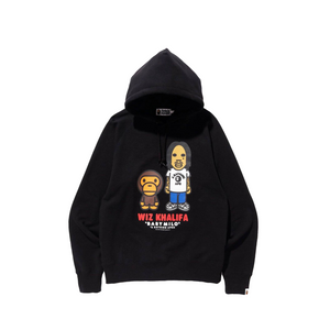 BAPE Baby Milo X Wiz Khalifa Pullover Hoodie Black