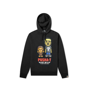 BAPE X Pusha T Baby Milo Pullover Hoodie Black
