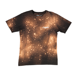 Cultish Stacked Logo Bleached T-Shirt Black