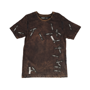 Cultish Distressed Label T-Shirt Black