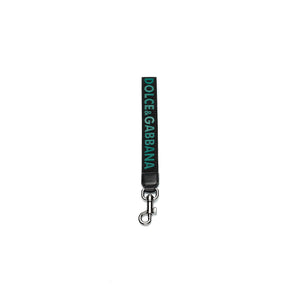 Dolce and Gabbana Black / Green Rubber Logo Keychain