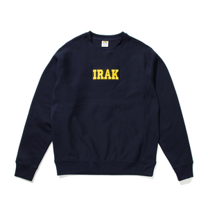 IRAK Box Logo Crewneck 'Champion Reverse Weave' Navy