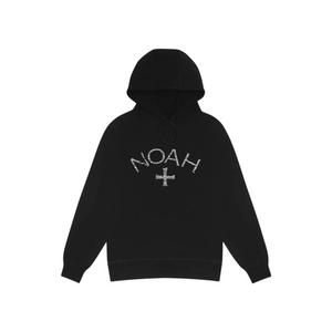 Noah Zebra Embroidered Core Logo Hoodie Black