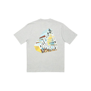Palace Tri-Chrome T-Shirt Grey Marl