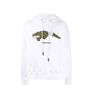 Palm Angels Croco Hoodie White/Green