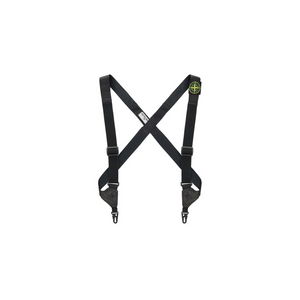 Stone Island Mussola Gommata Canvas Suspenders Black